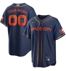 Men Women Youth Toddler HOUSTON ASTROS Custom Stitched Jersey Blue