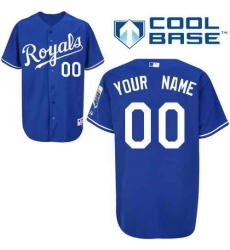 Men Women Youth All Size Kansas City Royals Cool Base Custom Jerseys Dark Blue 3