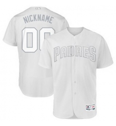 Men Women Youth Toddler All Size San Diego Padres Majestic 2019 Players Weekend Flex Base Authentic Roster Custom White Jersey