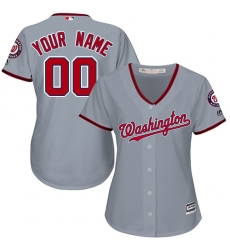 Men Women Youth All Size Washington Nationals Cool Base Custom Jersey Grey