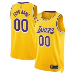 Men Women Youth Toddler LOS ANGELES LAKERS Custom Nike NBA Stitched Jersey Gold