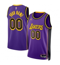 Men Women Youth Toddler LOS ANGELES LAKERS Custom Nike NBA Stitched Jersey Purple