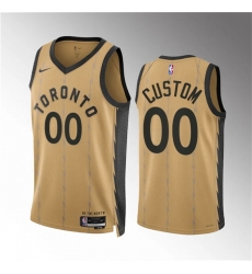 Men Women youth Toronto Raptors Active Player Custom Gold 2023 24 City Edition Stitched Basketball Jersey