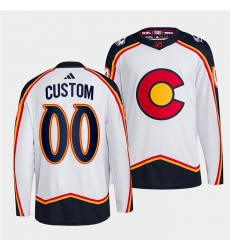 Men Women Youth Colorado Avalanche Custom 2022 23 White Reverse Retro Stitched Jersey