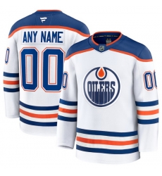 Men Women Youth Edmonton Oilers Fanatics White Away Premium Custom Jersey Men Women Youth Edmonton Oilers Fanatics White Away Premium Custom Jersey