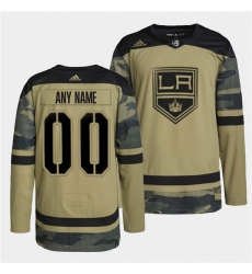 Men Los Angeles Kings Active Player Custom 2022 Camo Military Appreciation Night Stitched jersey