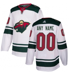 Men Women Youth Toddler Youth White Jersey - Customized Adidas Minnesota Wild Away