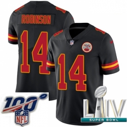 2020 Super Bowl LIV Men Nike Kansas City Chiefs #14 Demarcus Robinson Limited Black Rush Vapor Untouchable NFL Jersey