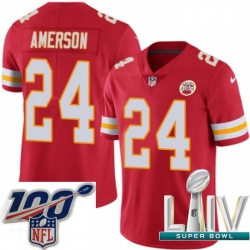 2020 Super Bowl LIV Men Nike Kansas City Chiefs #24 David Amerson Red Team Color Vapor Untouchable Limited Player NFL Jersey