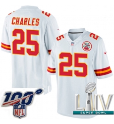 2020 Super Bowl LIV Men Nike Kansas City Chiefs #25 Jamaal Charles White Vapor Untouchable Limited Player NFL Jersey