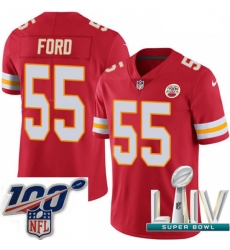 2020 Super Bowl LIV Men Nike Kansas City Chiefs #55 Dee Ford Red Team Color Vapor Untouchable Limited Player NFL Jersey