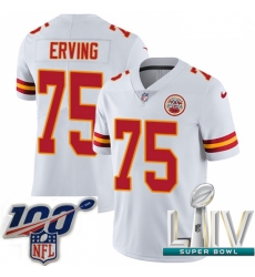 2020 Super Bowl LIV Men Nike Kansas City Chiefs #75 Cameron Erving White Vapor Untouchable Limited Player NFL Jersey