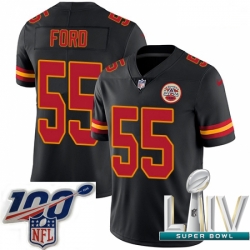 2020 Super Bowl LIV Youth Nike Kansas City Chiefs #55 Dee Ford Limited Black Rush Vapor Untouchable NFL Jersey