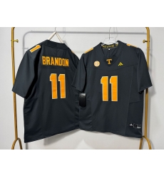 Men Tennessee Volunteers 11 Faizon Brandon Black Grey F U S E Stitched Jersey