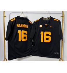 Men Tennessee Volunteers 16 Peyton Manning Black F U S E 2 Stitched Jersey Men Tennessee Volunteers 16 Peyton Manning Black F U S E 2 Stitched Jersey