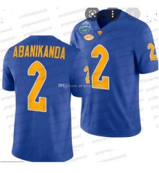 Pittsburgh Panthers #2 Abanikanda Blue Jersey