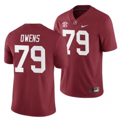 Alabama Crimson Tide Chris RS Owens Crimson 2019 Home Game Jersey NCAA Football