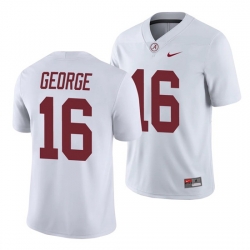 Alabama Crimson Tide Jayden George White College Football Men's Game Jersey