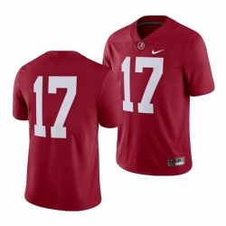 Alabama Crimson Tide Men's Crimson #17 Limited Nike Jersey