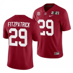 Alabama Crimson Tide Minkah Fitzpatrick Crimson 2021 Rose Bowl Champions College Football Playoff College Football Playoff Jersey