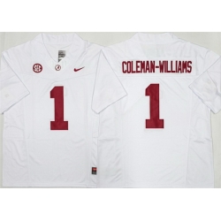 Men Alabama Crimson Tide  1 Ryan Alexander Coleman Williams Jr White 2026 F U S E 2026 Stitched Football Jersey