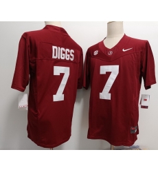 Men Alabama Crimson Tide #7 Trevon Diggs Red Throwback Stitched NCAA Jersey