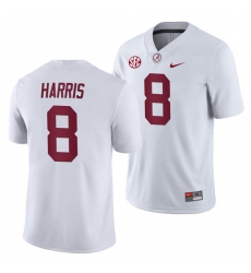 NCAA Football Alabama Crimson Tide Christian Harris White 2019 Away Game Jersey