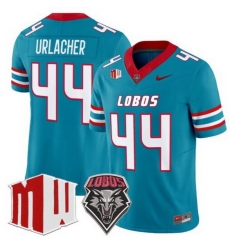 Men New Mexico Lobos  44 Brian Urlacher Turquoise F U S E  2026 Vapor Limited Stitched Jersey
