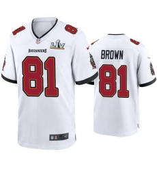 Men Antonio Brown Buccaneers White Super Bowl Lv Game Jersey