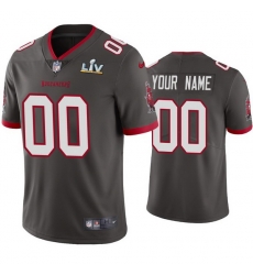 Men Custom Buccaneers Pewter Super Bowl Lv Vapor Limited Jersey