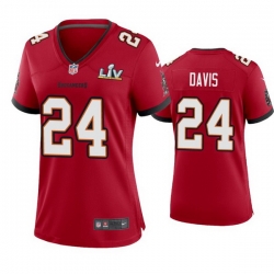 Women Carlton Davis Buccaneers Red Super Bowl Lv Game Jersey