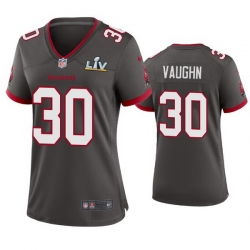 Women Ke'Shawn Vaughn Buccaneers Pewter Super Bowl Lv Game Jersey