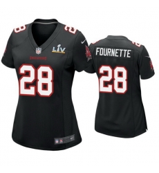 Women Leonard Fournette Buccaneers Black Super Bowl Lv Game Fashion Jersey