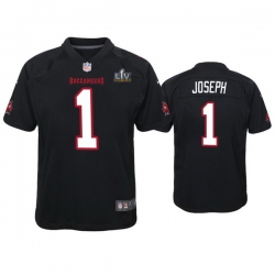 Youth Greg Joseph Buccaneers Black Super Bowl Lv Game Fashion Jersey