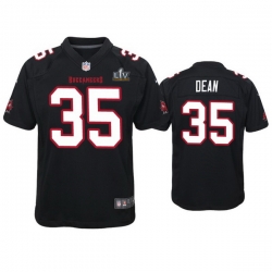 Youth Jamel Dean Buccaneers Black Super Bowl Lv Game Fashion Jersey