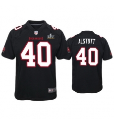 Youth Mike Alstott Buccaneers Black Super Bowl Lv Game Fashion Jersey