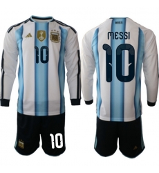 Argentina 2026 FIFA World Cup Soccer Jersey White LONG #10 MESSI Argentina 2026 FIFA World Cup Soccer Jersey White LONG #10 MESSI