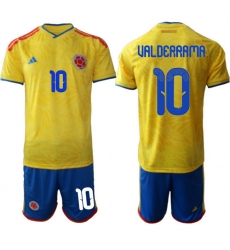 Colombia 2026 FIFA World Cup Soccer Jersey Yellow #10 VALDERRAMA