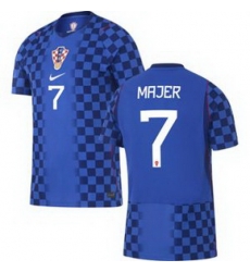 Men 7 Croatia Lovro Majer Away Replica World Cup   2