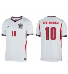 Nike Men England Match 10 Jude Bellingham Home Soccer Jersey 2026 White Nike Men England Match 10 Jude Bellingham Home Soccer Jersey 2026 White