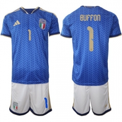 Italy Home Blue Soccer Jersey 0003