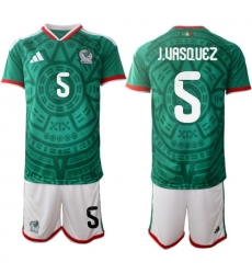Mexicoa 2026 FIFA World Cup Soccer Jersey Green #5 J.VASQUEZ