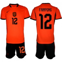 Men Netherlands 2026 Soccer Jerseys Orange #12 Jeremie Frimpong
