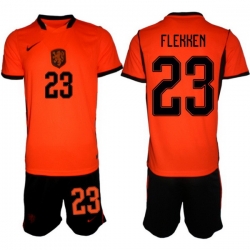 Men Netherlands 2026 Soccer Jerseys Orange #23 Mark Flekken