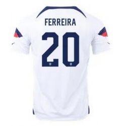 Men US 2022 FIFA Soccer Jersey White 008