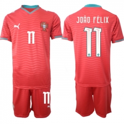 Portugal 2026 FIFA World Cup Soccer Jersey Red #11 JOAO FELIX