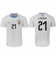 Uruguay #21 E.Cavani Home Soccer Country Jersey