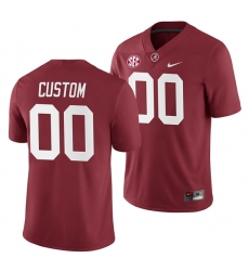 Alabama Crimson Tide Custom Crimson College Football Men's Home Game Jersey