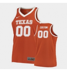 Texas Longhorns Custom Orange Road College Basketball Jersey