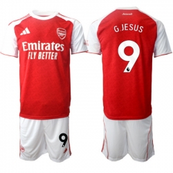 Men Arsenal 2026 Soccer Jerseys Red White #9 G.JESUS